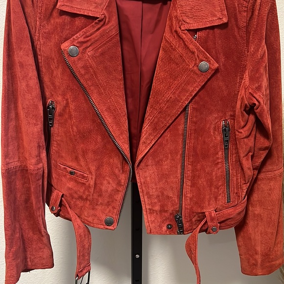 Blank NYC red suede moto jacket, size medium - Picture 4 of 7